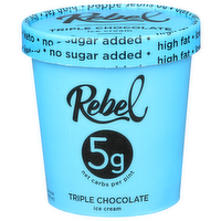 Rebel Triple Chocolate Ice Cream - 1 Pint