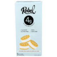 REBEL Ice Cream Snwch Choc Vnla - 4.4 Fluid Ounce - 3 Count