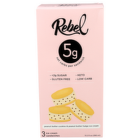 Rebel Ice Cream Snwch Pb Fudge - 4.4 Fluid Ounce - 3 Count