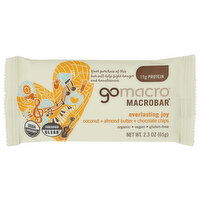 GOMACRO Coconut + Almond Butter + Chocolate Chips Certified Usda Organic, Vegan, Gluten-Free Nutritional Bar Macrobar - 2.3 Ounce