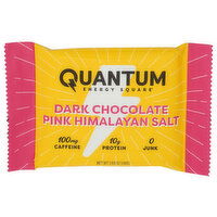 Quantum Energy Squares Chocolate Dark Pink Himalayan Salt Soft Bar Coffee-Infused - 1.69 Ounce