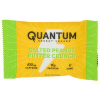 Quantum Energy Squares Peanut Butter Salted Crunch Soft Bar Coffee-Infused - 1.69 Ounce