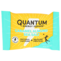 QUANTUM ENERGY SQUARES Caramel Almond Sea Salt Soft Bar Coffee-Infused - 1.69 Ounce