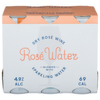 Rose Water Dry Winé Rose Blended With Sparkling Water - 0.25 Liter - 6 Count