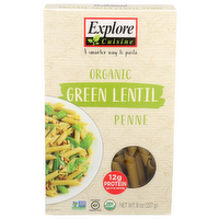 Explore Cuisine Penne Green Lentil - 8 Ounce