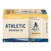Athletic Brewing CO. Cerveza Atletica Is A Refreshing Mexican Inspired Light Copper, Perfect For SUMMER. The Brew Has Copper Hue With An Aroma And Flavor Of Delicate Bread Crust Golden Treacle That Are Balanced Spicy Floral NOTES - 72 Fluid Ounce
