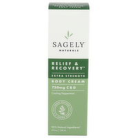 Sagely Naturals Cream Extra Strength Relief & Recovery Hemp-Dervied Cbd Topical - 4 Fluid Ounce - 1 Count