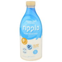Ripple Foods Unsweetened Original Plant Based Milk - 48 Fluid Ounce