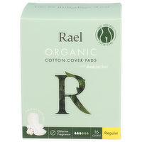 RAEL Regukar Organic Cotton Cover Pads Regular - 16 Count