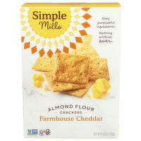 Simple Mills Farmhouse Cheddar Almond Flour Crackers - 4.25 Ounce