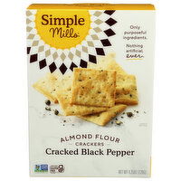 Simple Mills Cracked Black Pepper Almond Flour Crackers - 4.25 Ounce