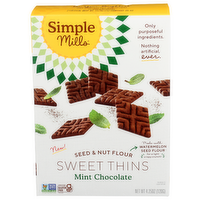 Simple Mills Mint Chocolate Seed & Nut Flour Sweet Thins - 4.25 Ounce