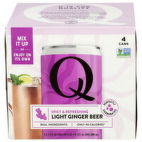 Q Mixers Light Ginger Beer - 7.5 Fluid Ounce - 4 Count