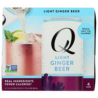 Q Mixers Light Ginger Beer - 7.5 Fluid Ounce - 4 Count