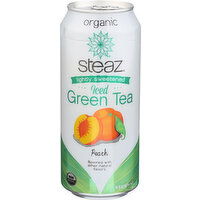 Steaz Iced Green Tea Peach - 16 Fluid Ounce