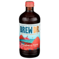 Brew DR. Kombucha Strawberry Fields Bottle - 14 Fluid Ounce