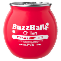 BuzzBallz Strawberry Wine Based Cocktail, 30 Proof - 187 ml