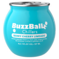 BuzzBallz Berry Cherry Limeade Wine Chillers, 30 Proof - 187 ml