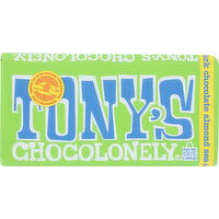 TONY's Chocolonely 51% Dark Chocolate Bar With Almonds And Sea Salt - 6.35 Ounce