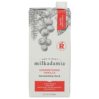 Milkadamia Unsweetened Vanilla Macadamia Milk - 32 Fluid Ounce