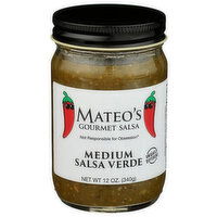 MATEO'S SALSA Medium Verde - 12 Ounce