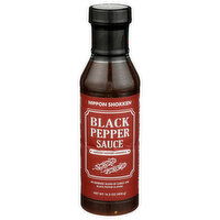Nippon Shokken U.S.A. Peppery 12 Btl Retail Black Pepper Sauce - 14.3 Ounce