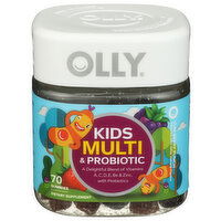 Olly Yum Berry Punch Kids Multi + Probiotic - 70 Count