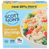 SCOTT & JON's Garlic Butter Shrimp Frozen Rice Bowl - 9.6 Ounce