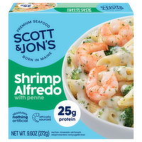 SCOTT & JON's Shrimp Alfredo Frozen Pasta Bowl - 9.6 Ounce