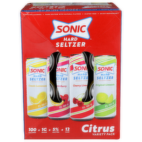 Sonic Classic Lemonade, Lemon Berry, Cherry Limeade And Original Citrus Variety Pack Hard Seltzer - 12 Count