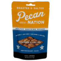 Pecan Nation Roasted & Salted Healthy Snacking Pecans - 4 Ounce