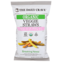 The Daily Crave Himalayan Pink Salt Organic Veggie Straws - 4.5 Ounce