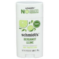 SCHMIDT's Bergamont + Lime Deodorant Stick Bergamot - 2.65 Ounce
