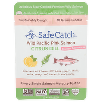 Safe Catch Citrus Dill Skinless & Boneless Wild Pacific Pink Salmon - 2.6 Ounce