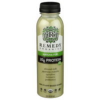 REMEDY ORGANICS Matcha Fuel Protein Shake Oxidants Is 100% Plant-Based And Made With Almonds For Heart Health, Antioxidants, Maca Energy, Spirulina Immune Support, Turmeric Inflammation Prebiotics Gut Muscle Recovery. Contains Of Fat, Sugar, Zero Cholesterol. Usda Organic, Non-Gmo, Dairy-Free, Gluten-Free, Soy-Free, Vegan - 12 Fluid Ounce
