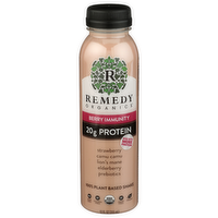 REMEDY ORGANICS Berry Immunity Protein Shake Is 100% Plant-Based And Made With Elderberry For Immune Support, Camu Echinacea Lion’s Mane Dragon Fruit Skin Health, Muscle Recovery. Contains Of Fat, Sugar, Zero Cholesterol. Usda Organic, Non-Gmo, Dairy-Free, Gluten-Free, Soy-Free, Vegan - 12 Fluid Ounce