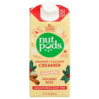 Nutpods Holiday Nog Almond Coconut Creamer Shelf Stable Unsweetened - 11.2 Fluid Ounce