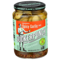 SUCKERPUNCH GOURMET Pickle Chips Spicy Garlic Originals - 24 Fluid Ounce