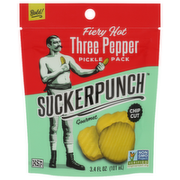 SUCKERPUNCH Three Pepper Pickle Chips - 3.4 Fluid Ounce