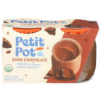 Petit Pot Dark Chocolate 2 Pack Organic French Dessert - 3.5 Ounce - 2 Count