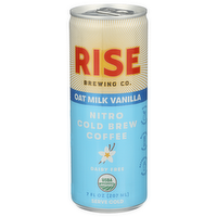 Rise Brewing Co. Oat Milk Vanilla Nitro Cold Brew Latte - 7 Fluid Ounce