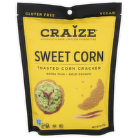 Craize Sweet Corn Extra Thin + Bold Crunch Toasted Cracker - 4 Ounce