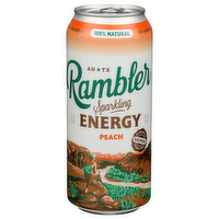 Rambler Peach Sparkling Energy 16fz - 16 Fluid Ounce