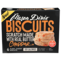 MASON DIXIE Fresh Baked Bread, Buttery, Cheesy Cheddar Homemade, Artisan Ready To Heat Biscuits - 6 Ounce
