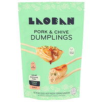 Laoban Dumplings Pork & Chive - 8 Ounce