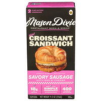 Mason Dixie Savory Sausage Croissant Sandwich With Sausage, Egg, & Cheese - 4.5 Ounce - 2 Count