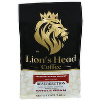 Lion's Head Coffee Medium Dark Roast Whole Bean Coffee - 12 Ounce