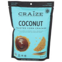 Craize Coconut Toasted Corn Crackers - 4 Ounce