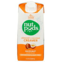 Nutpods Hazelnut Unsweetened Almond Coconut Dairy Free Creamer - 11.2 Fluid Ounce