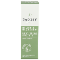 Sagely Naturals Cream Relief & Recovery Cbd Pump Top - 4 Fluid Ounce - 1 Count